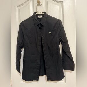 Lacoste Black Button-Up Shirt